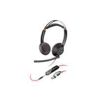 HP POLY fejhallgató Blackwire 5220 sztereó USB-C + 3,5 mm-es csatlakozó + USB-C / USB-A adapter (Bulk) HP POLY
