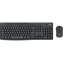 LOGITECH Billentyűzet + egér - MK295 Silent Vezeték Nélküli Combo Grafitszürke, US