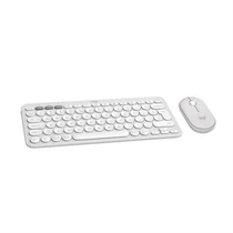 LOGITECH Billentyűzet + egér - Pebble 2 Vezeték Nélküli Combo Piszkosfehér, US Logitech