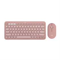 LOGITECH Billentyűzet + egér - Pebble 2 Vezeték Nélküli Combo Rózsaszín, US Logitech