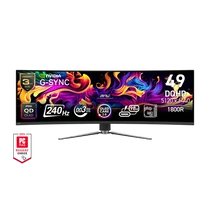 MSI Monitor GAMING MPG 491CQPX QD-OLED Ívelt 49" 5120x1440, 32:9, 1800R, 0,03ms, 240Hz, 2x HDMI, DP, USB-C, Black MSI DT