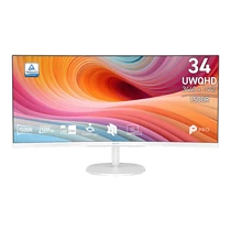 MSI Monitor Business PRO MP341CQW E12 Ívelt 34" QHD 3440x1440, 120Hz VA 21:9, 3000:1, 300cd / m2, 4ms, 2xHDMI, DP, White MSI DT