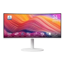 MSI Monitor Business Modern MD342CQPW Ívelt 34" QHD, 3440x1440, 100Hz VA 21:9, 3000:1 CR, 300cd / m2, 4ms, HDMI, DP, White MSI DT