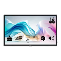 MSI Monitor Business PRO MP165 E6, 15,6" FHD 1920x1080, IPS, 250 cd / m2, 16:9, 60 Hz, 4ms, 2x USB-C, miniHDMI, Black MSI DT
