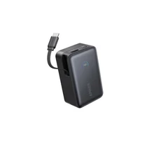 ANKER Powerbank Nano 10000mAh, 45W, Beépített USB-C kábel behúzható, fekete - A1638H11 Anker