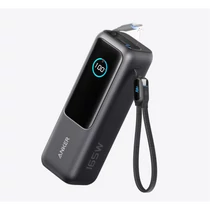 ANKER Powerbank Zolo 25000mAh, 165W, Beépített USB-C kábel behúzható, fekete - A1695H11 Anker