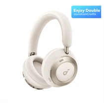 ANKER Vezeték Nélküli Fejhallgató, Soundcore Space One Pro, Összecsukható, Aktív Zajszűrő, cream white - A3062G21 Anker