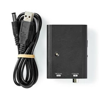 Nedis ACON2505BK digitális audió konverter, digitális koax bemenet,  toslink optikai kimenet NEDIS