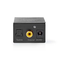 Nedis digitális audió konverter, ACON2510BK 1 irányú Csatl. bemen.: 1x digitális RCA / 1x TosLink Csatl. kim.:1x (2x RCA NEDIS