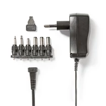 Nedis ACPA006 univerzális AC-DC tápegység, állítható 3V-12V DC 600mA, 6 cserélhető táp dugó, 7,2W NEDIS