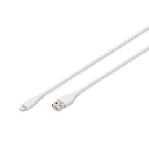 1M LIGHTNING TO USB-A WHITE SILICONE USB 2.012W