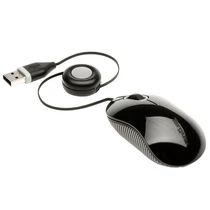 TARGUS Vezetékes egér AMU75EU, Compact Blue Trace Mouse - Black Targus