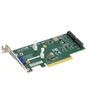 Supermicro Low Profile PCIe Riser Card supports 2 M.2 Module