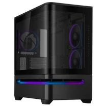 ASUS Ház Prime AP202, Tápegység nélkül, Fekete, Üvegfalú ASUS PER