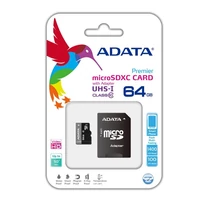 ADATA Memóriakártya MicroSDXC 64GB + Adapter UHS-I CL10 (50 / 10)