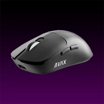 AVAX Vezeték Nélküli Egér - LW03 PRO PAW3395 Tri-mode 8k lightweight Gamer, fekete AVAX