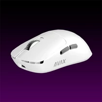 AVAX Vezeték Nélküli Egér - LW03 PRO PAW3395 Tri-mode 8k lightweight Gamer, fehér AVAX