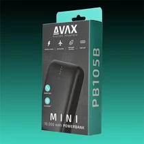 AVAX Powerbank USB-C 20W 10000mAh, fekete AVAX