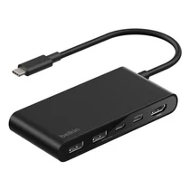 CONNECT 5-IN-1 USB-C HUB WITH DUAL USB-C PORTS BLACK