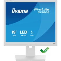 iiyama Prolite monitor, TN,  19", 1980S-W1, 1280x1024, 5:4, 250cd, 3ms, HDMI / DP, fehér Iiyama