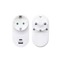 BLACKBIRD Hálózati Dugalj elosztó 250V, Max:3680W USB A + C 3.1A / 5V SQ-GZB-01 / 01-UAC-2 gyerekvédelem, Fehér BlackBird