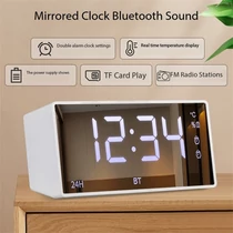 BLACKBIRD Bluetooth Hangszóró 5.1, 3W ébresztő órával DK-M10, Fehér BlackBird