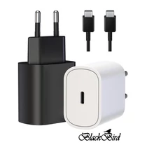 BLACKBIRD Hálózati Adapter T127 20W + Type-C kábel 1m, Fekete BlackBird