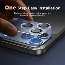 BLACKBIRD Kameravédő Üvegfólia 9H fekete kerettel applikátorral Iphone 17PRO / 17PROMAX készülékhez BlackBird