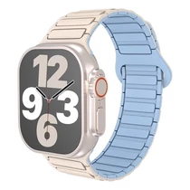 BLACKBIRD Szíj Iwatch készülékhez TACTICAL mágneses Világos barna világos kék 42 / 44 / 45 / 46 / 49 mm BlackBird