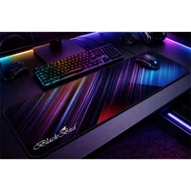 BLACKBIRD Egérpad Gamer NebulaGrip  70x30cm 3mm vastag fekete varrott szegély BlackBird