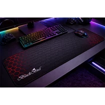 BLACKBIRD Egérpad Gamer TacticField  70x30cm 3mm vastag fekete varrott szegély BlackBird