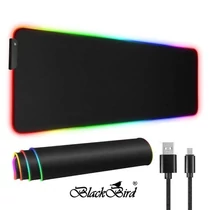 BLACKBIRD Egérpad Gamer MZ-RGB NightHalo  80x30cm 3mm vastag RGB világítással BlackBird