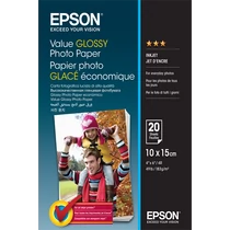 EPSON Fotópapír Value Glossy 10x15, 183 g / m2, 20 sheets