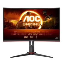 AOC Ívelt Gaming 280Hz monitor 27" C27G2Z3 / BK, 1920x1080, 16:9, 300cd / m2, 0,5ms, HDMIx2 / DisplayPort, állítható magasság AOC
