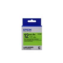 Epson LK-4GBF címkeszalag (12mm) Black on Fluorescent Green - 9m