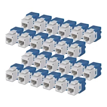 CAT6 KEYSTONE JACK 24-PACK 24-PACK180-DEGREE TOOLLESS WHITE