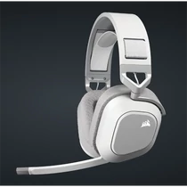 CORSAIR Vezeték Nélküli Headset, HS80 MAX RGB WIRELESS Gaming, Dolby Atmos hangzás, fehér Corsair