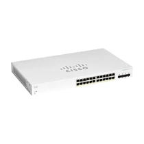 CISCO Switch 24x1000Mbps (POE) + 4x1000Mbps SFP, Menedzselhető, Fémházas, Rackes - CBS220-24FP-4G-EU CISCO