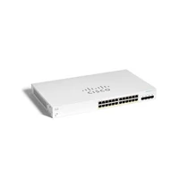 CISCO Switch 24x1000Mbps (POE + ) + 4x10000Mbps SFP + , Menedzselhető, Fémházas, Rackes - CBS220-24P-4X-EU CISCO