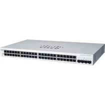 CISCO Switch 48x1000Mbps (POE + ) + 4x10000Mbps SFP + , Menedzselhető, Fémházas, Rackes - CBS220-48FP-4X-EU CISCO