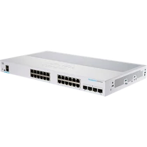 CISCO Switch 24x1000Mbps (POE + ) + 4x1000Mbps SFP, Menedzselhető, Fémházas, Rackes - CBS250-24PP-4G-EU