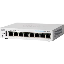 CISCO Switch 8x1000Mbps, Fémházas, Asztali, Menedzselhető - CBS250-8T-D-EU