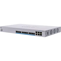 CISCO Switch 12x5000Mbps (8xPOE + ) + 4x10000Mbps SFP + , Fémházas, Rackes, Menedzselhető - CBS350-12NP-4X-EU CISCO