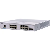CISCO Switch 16x1000Mbps + 2x1000Mbps SFP, Fémházas, Rackes, Menedzselhető - CBS350-16T-E-2G-EU CISCO