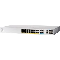 CISCO Switch 20x1000Mbps (POE + ) + 2x2500Mbps (POE + ) +4x10Gbit SFP + , Rackes, Menedzselhető - CBS350-24MGP-4X-EU CISCO