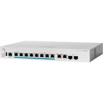CISCO Switch 8x2500Mbps (POE + ) + 2x10000 SFP+ Kombó, Rackes, Fémházas, Menedzselhető - CBS350-8MP-2X-EU CISCO