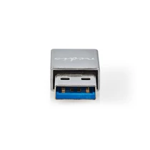 Nedis CCTB60925AL USB-A adapter, USB 3.2 Gen 1, USB-A férfi, USB-C™ anya, 5 Gbps,  kerek,  Nikkelezett, Ezüst NEDIS - Copygo