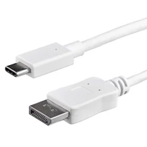 1M USB C TO DP CABLE - WHITE USB C TO DP ADAPTER - WHITE