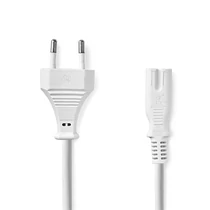 Nedis táp kábel IEC-320-C7, 2 x 0.75 mm, hossz 5m, fehér, CEGL11040WT50 NEDIS - Copygo
