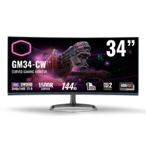 COOLER MASTER Ívelt VA Monitor Quantum Dot, 34" GM34-CW, 144Hz, UWQHD 3440x1440, FreeSync2, 2xHDMI2.0 / 1xDisplayport1.2